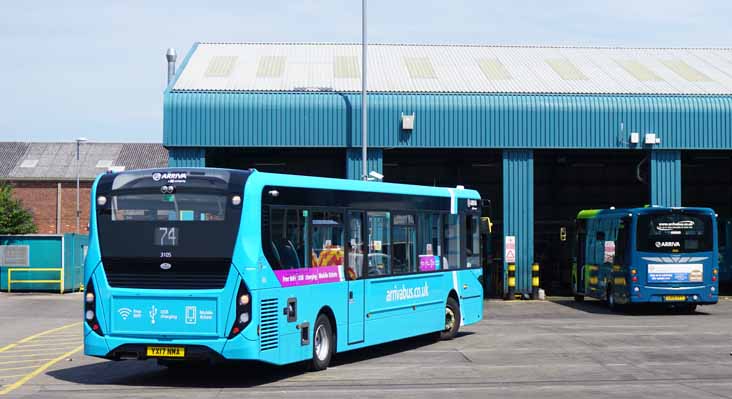 Arriva the Shires Alexander Dennis Enviro200MMC 3105 & Wright Streetlite 2525